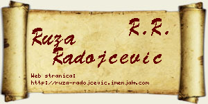 Ruža Radojčević vizit kartica